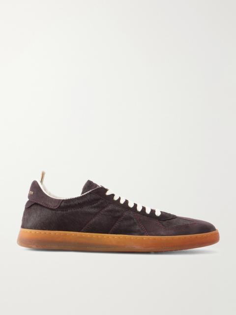 OFFICINE CREATIVE Militia 002 Suede-Trimmed Calf Hair Snakers