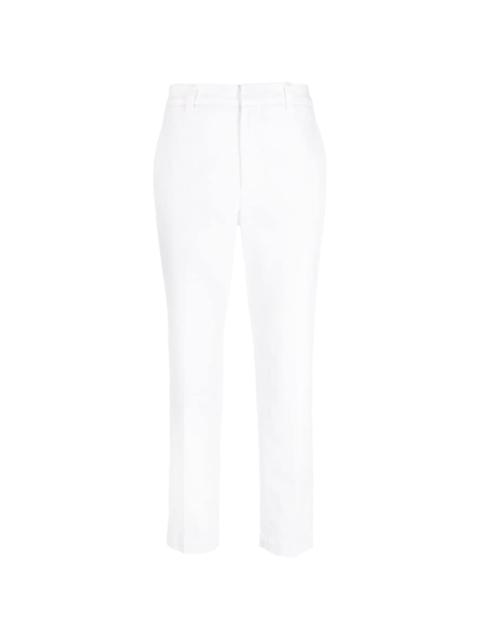 cropped-leg cotton trousers