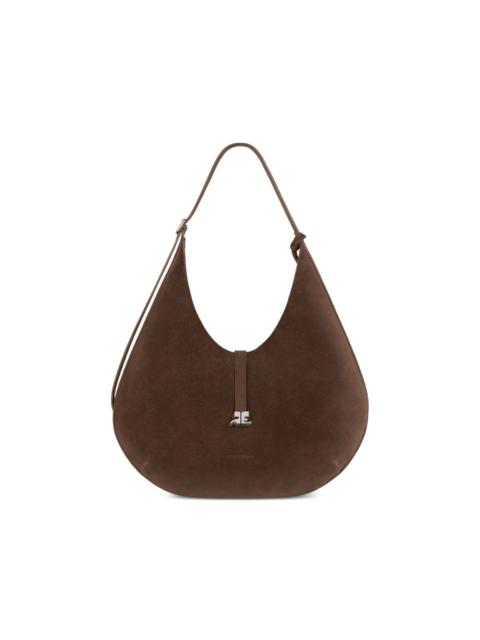 courrèges logo-plaque shoulder bag