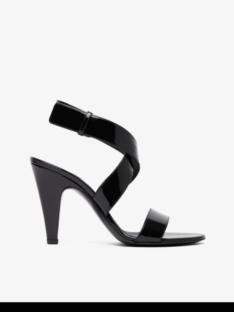 Alaïa Black 90 patent sandals
