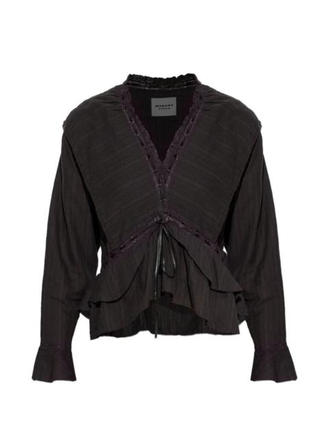 Isabel Marant Étoile lace-ruffled blouse
