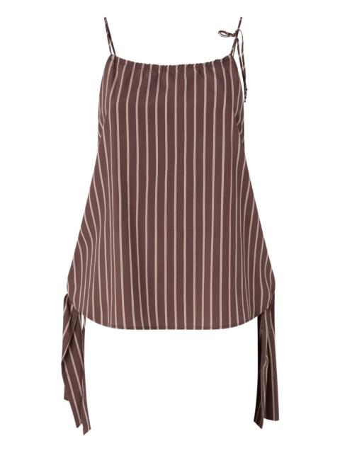 PINKO striped-pattern sleeveless blouse