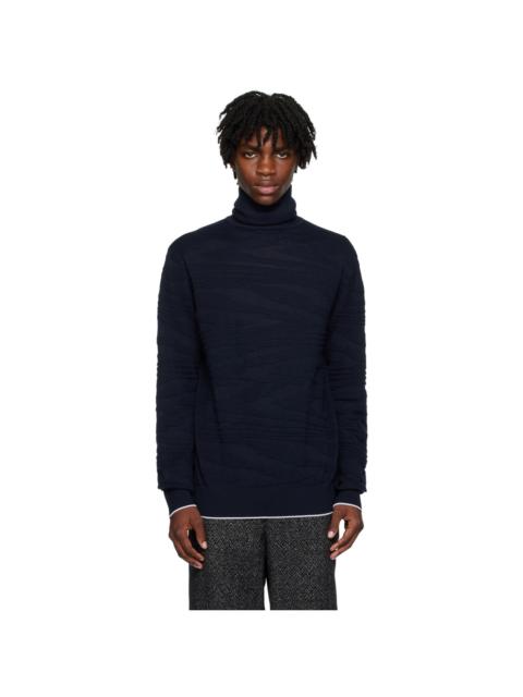 Missoni Navy Graphic Turtleneck