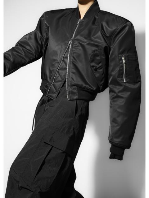 The Frankie Shop Mati Cropped Padded Bomber - Black