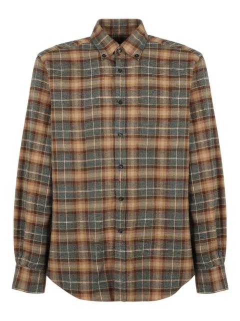 SLOWEAR checked long-sleeve shirt