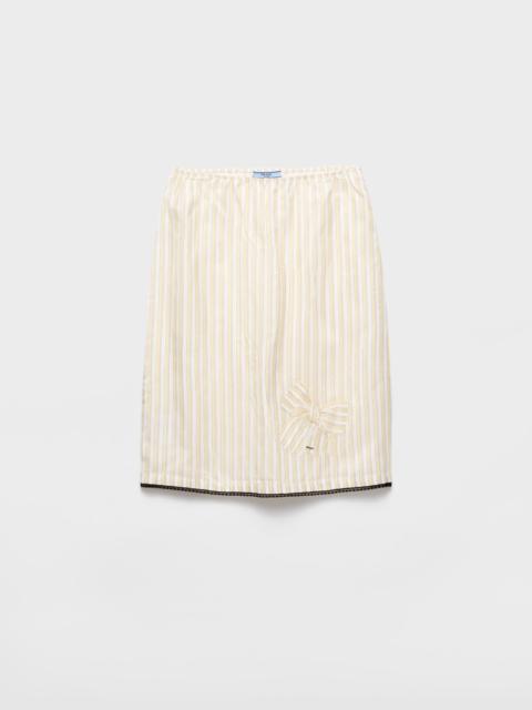 Prada Striped skirt with appliqué