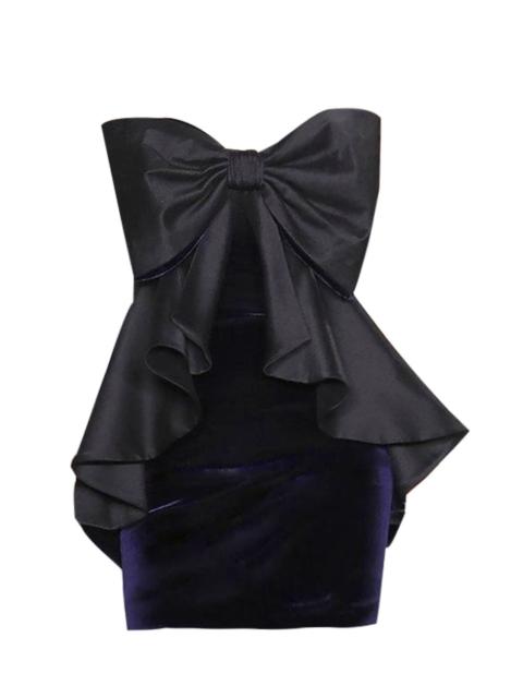 BADGLEY MISCHKA Bow Peplum Mini Dress