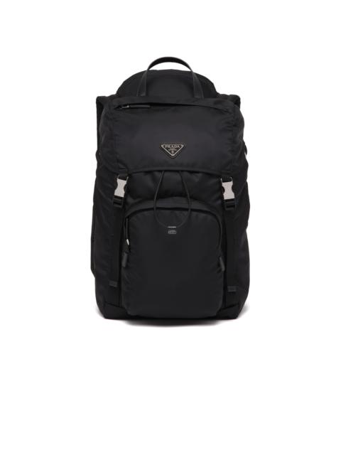 Prada Re-Nylon and Saffiano leather backpack with hood