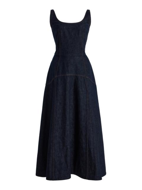 ADAM LIPPES Veda Denim Dress navy