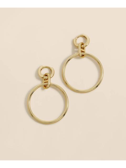 Brooks Brothers Gold-Toned Mariner Link Drop Hoop Earrings