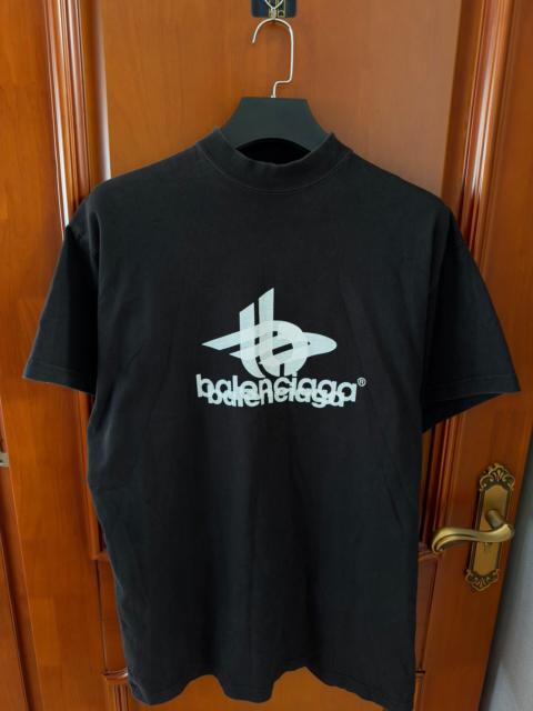 BALENCIAGA Balenciaga Double Logo Short Sleeve T-Shirt