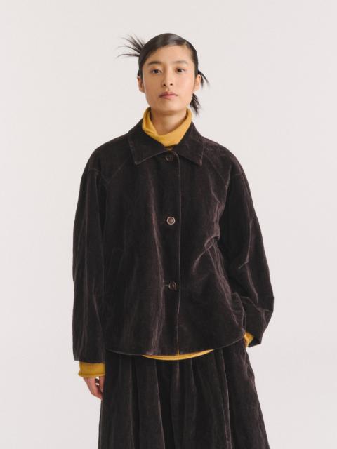 CASEY/CASEY DRAYS JACKET - MID VELVET - DARK BROWN