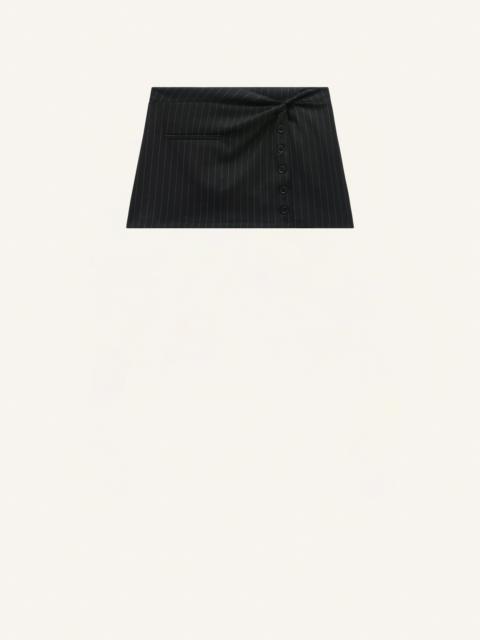 courrèges TWIST SNAPS PINSTRIPES MINI SKIRT