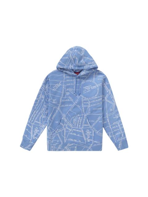 Supreme Supreme Gonz Embroidered Map Hooded Sweatshirt Columbia Blue