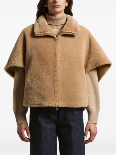 PESERICO embossed-logo zip-front cape