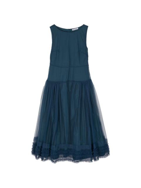 tiered tulle midi dress