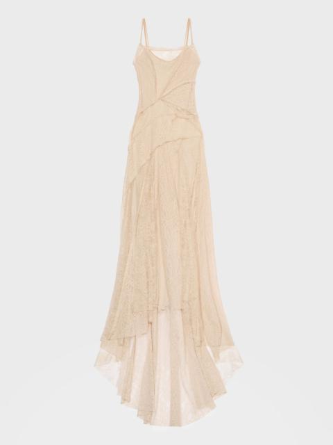 Blumarine LONG DRESS IN MIXED LACE WITH PATCH EFFECT