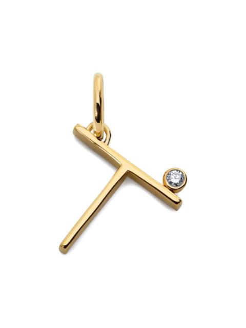 MONICA VINADER Solitaire diamond initial pendant