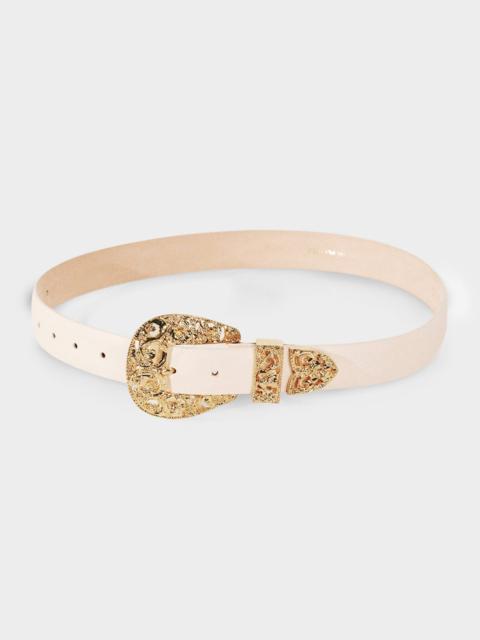 DÉHANCHE Versailles 24K Gold-Plated Leather Belt