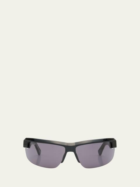Men's Toledo Half-Rim Acetate Sunglasses