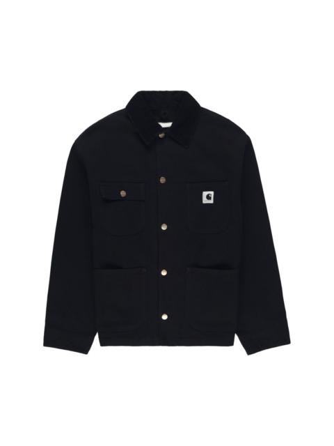logo-patch  cotton shirt jacket