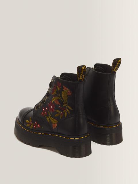 Dr. Martens Sinclair Floral Wanama Leather Lace Up Boots