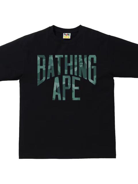 A BATHING APE® Layered Line Camo NYC Logo Tee "Black / Green" 1J80 110 030 BLACK GREEN