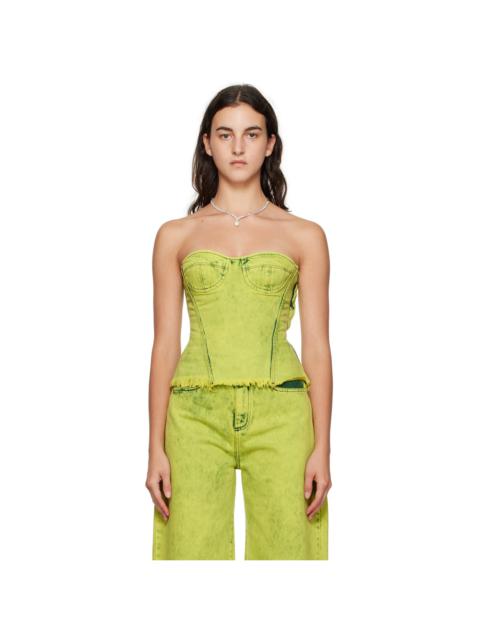 MARQUES’ALMEIDA Green Paneled Tank Top