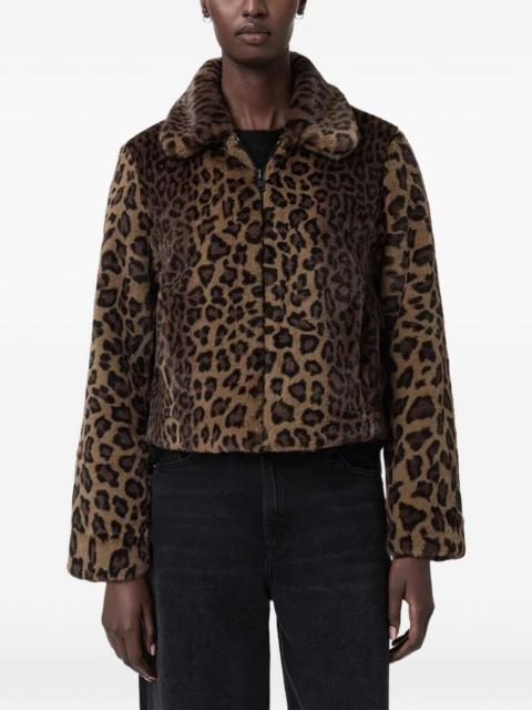 ALLSAINTS Saye leopard-print collared jacket