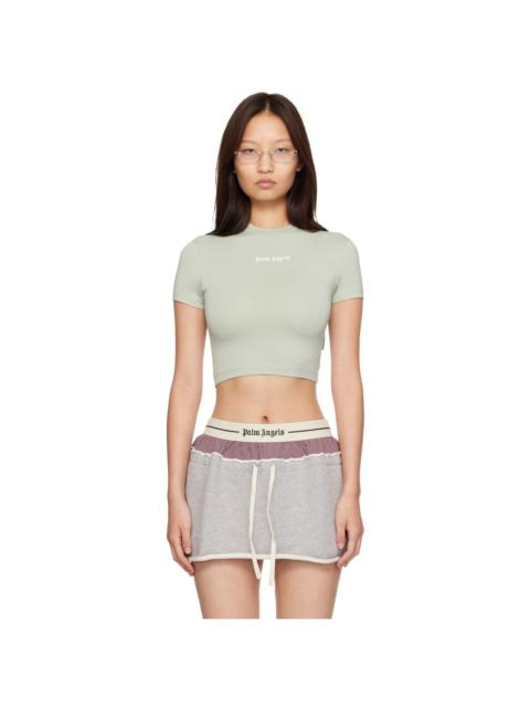 Palm Angels Green Classic Logo Baby T-shirt