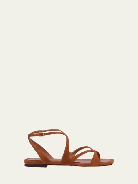 JIMMY CHOO Ayla Suede Ankle-Strap Sandals