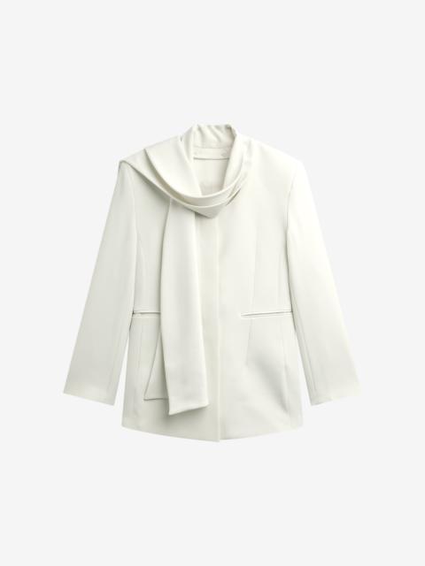 The Frankie Shop Seika Scarf Blazer - Ivory