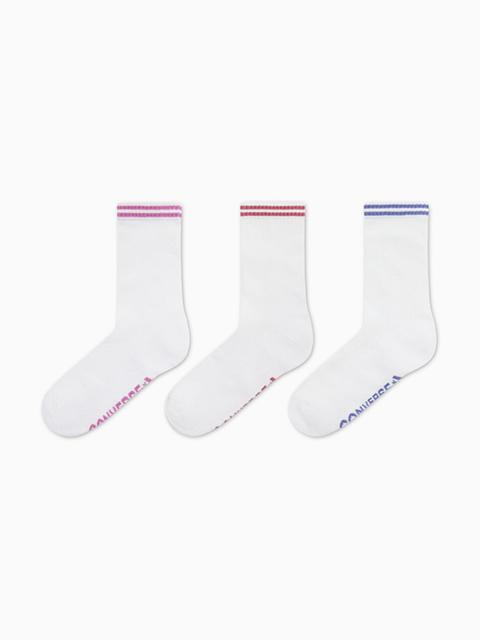 Converse 3-Pack Varsity Stripe Mesh Half-Crew Socks