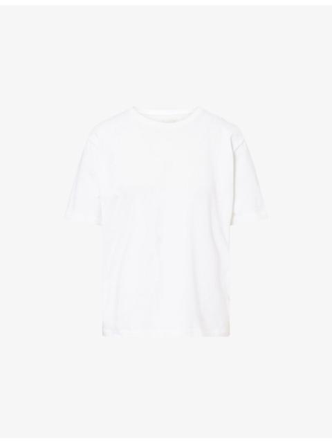 KHAITE Mae Short-Sleeves Cotton-Jersey T-Shirt