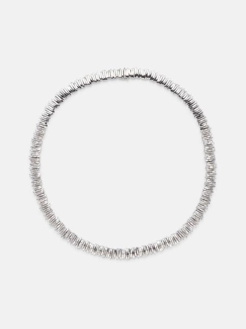SUZANNE KALAN Classic 18kt white gold tennis necklace with diamonds
