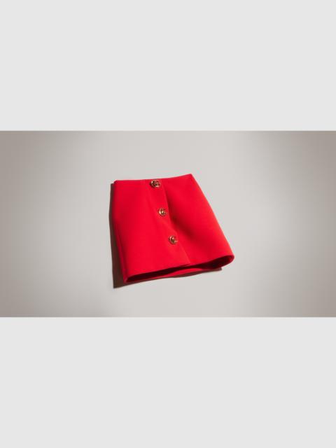 GUCCI Crêpe wool skirt with Double G button