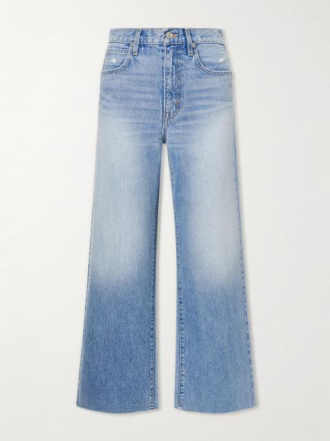 SLVRLAKE Grace Cropped High-rise Wide-leg Jeans
