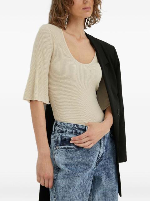 BY MALENE BIRGER flared ribbed top