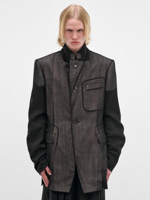 SETCHU Black Wool Fish Net Blazer