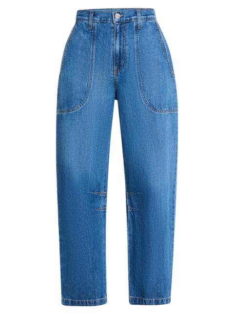 TWP Women's Jetties High-Rise Barrel-Leg Jeans - Blue