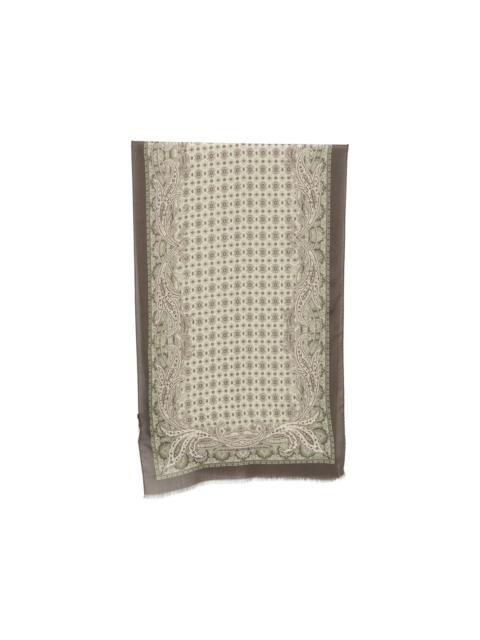 Etro paisley-print fringed scarf