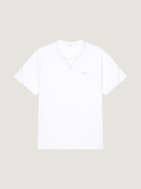 Givenchy COUTURE SEAM T-SHIRT IN COTTON WITH GIVENCHY EMBROIDERY