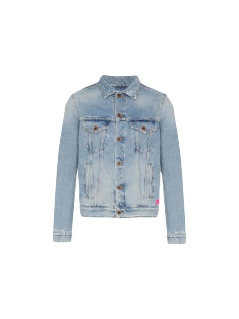 Off-White OFF-WHITE Slim Bleached Denim Jacket Indigo/Multicolor