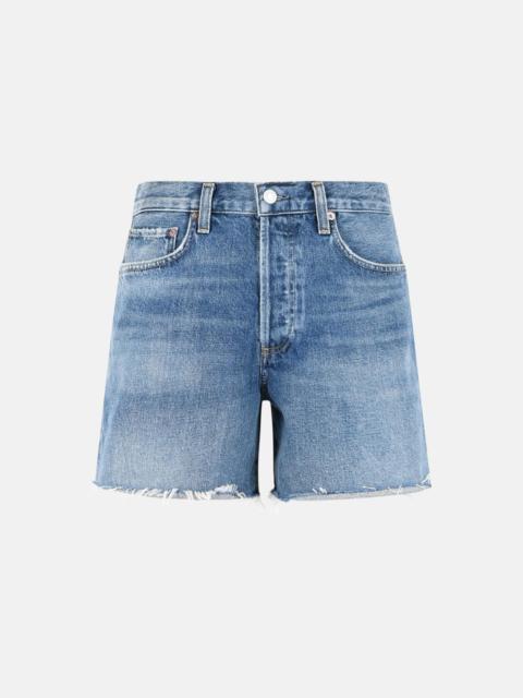 AGOLDE 'NYE' BLUE COTTON SHORTS