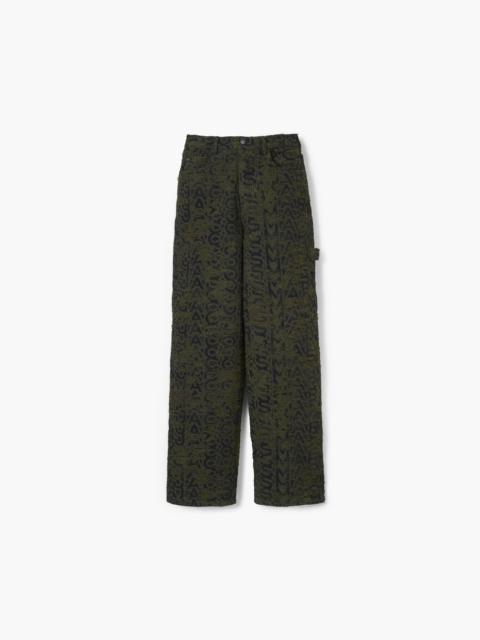 Marc Jacobs DISTRESSED MONOGRAM OVERSIZED JEAN