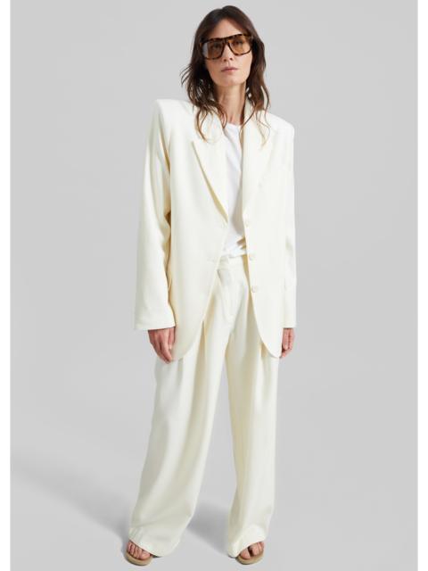The Frankie Shop Halser Pintuck Trousers - Ivory