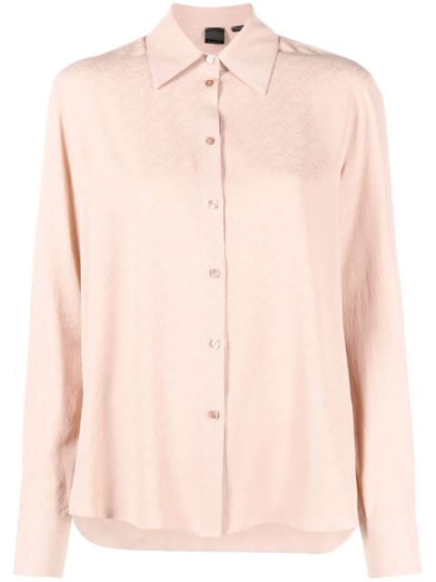 PINKO jacquard-logo long-sleeve shirt