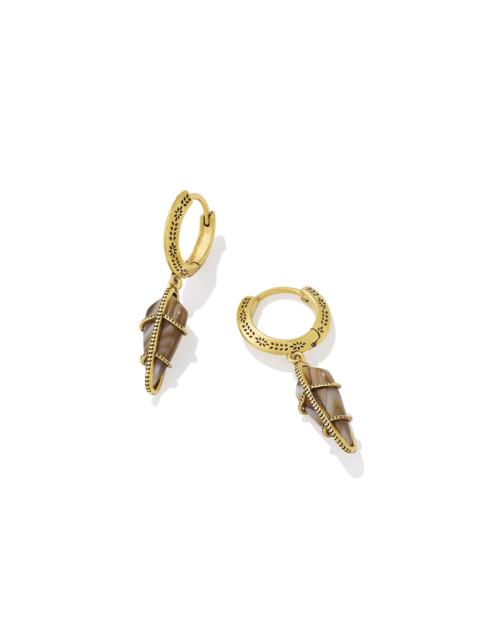 KENDRA SCOTT Trinity Vintage Gold Huggie Earrings