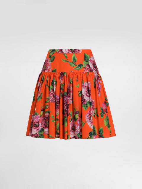 ミニスカート Dolce & Gabbana Short Skirt In Majolica Print Cotton Poplin Majolica-print poplin short skirt in Multicolor for Women
