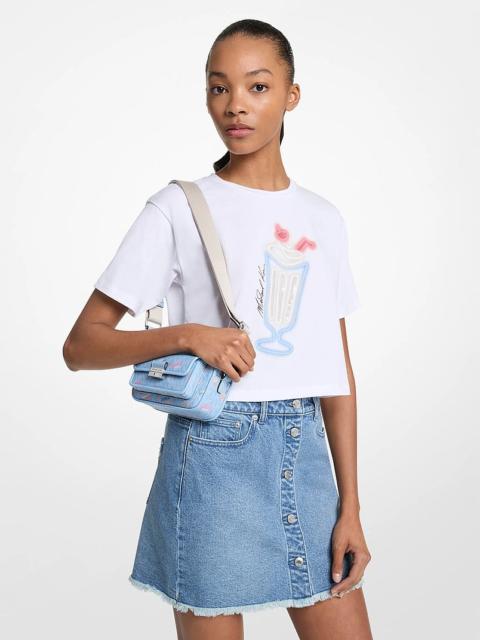 MICHAEL KORS Sequined Graphic Cotton T-Shirt